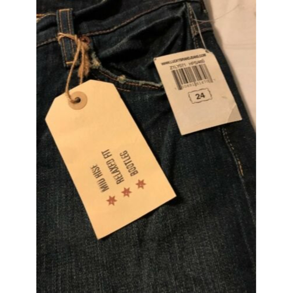 Lucky Brand Women's Jeans Easy Rider Buttonfly Distressed Size 00 Or 24 X 32 NWT - Picture 7 of 11